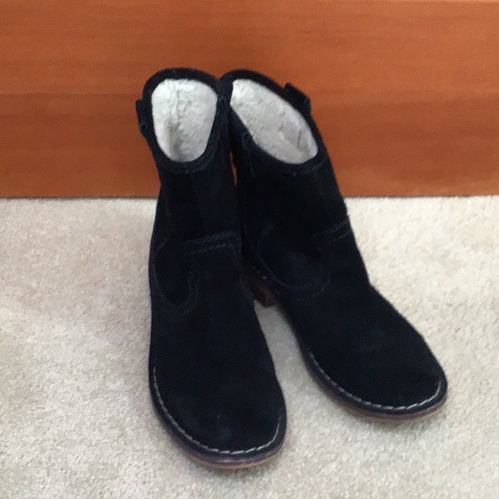 Clarks Black Suede Boots